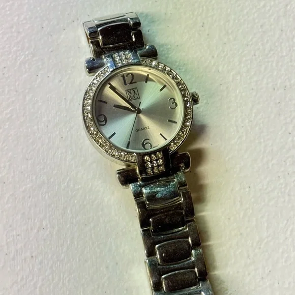 8-inch Silver studded NY&C watch-women - Picture 2 of 6